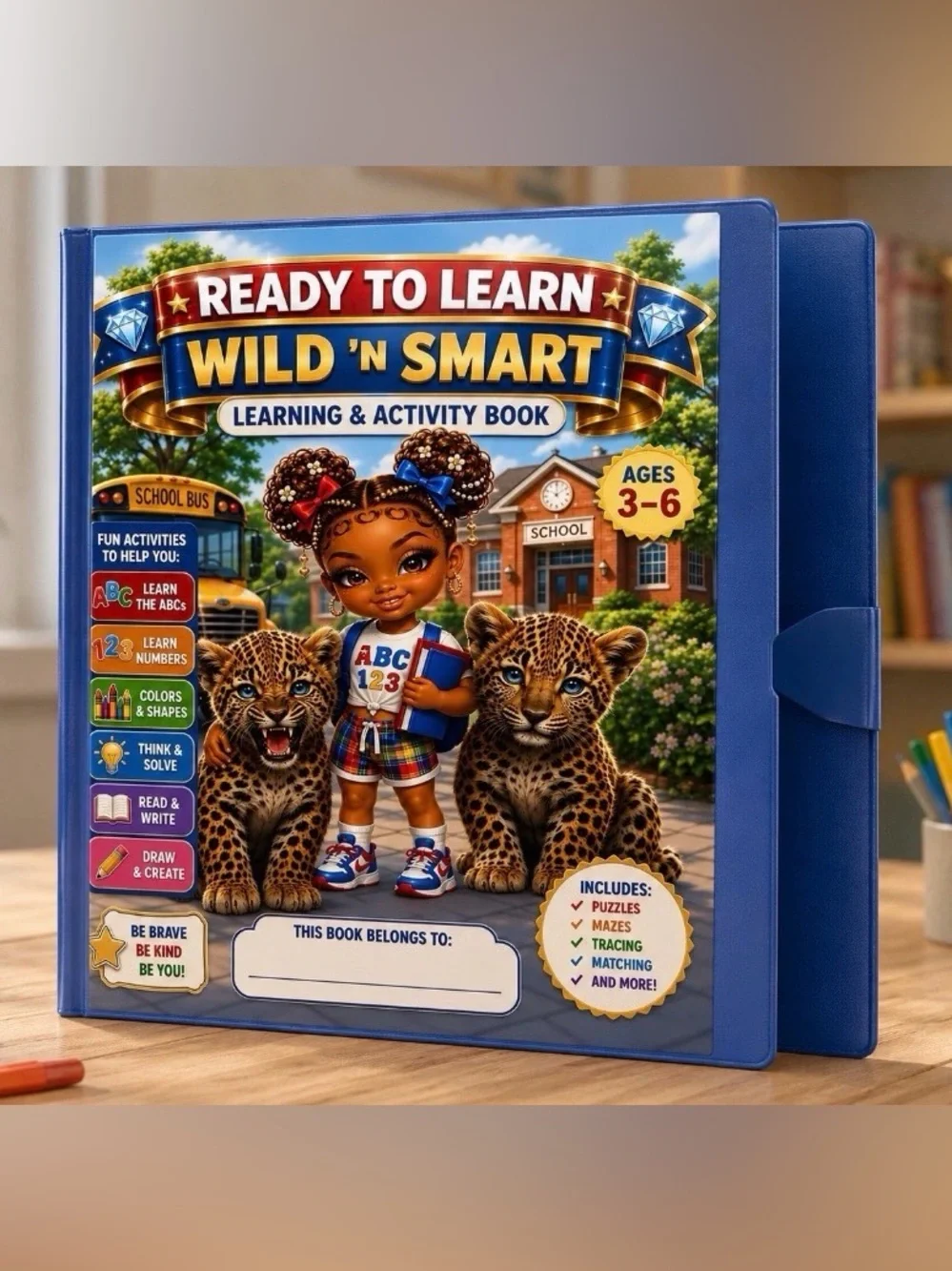 Ready to Learn Wild 'n Smart Learning & Activity Book - Blue